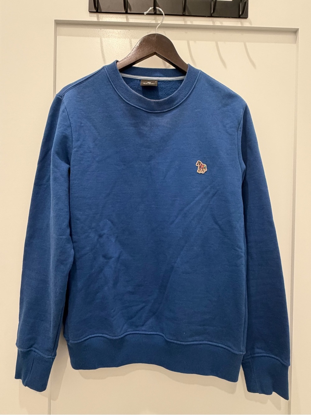 PS Paul Smith Zebra Logo Crew Neck Sweatshirt — Cobalt Blue. Medium. 100% cotton